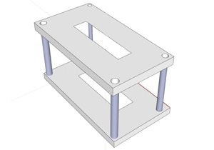 Тип «двойной столик» с двумя плоскими пластинами и нормальными анкерами